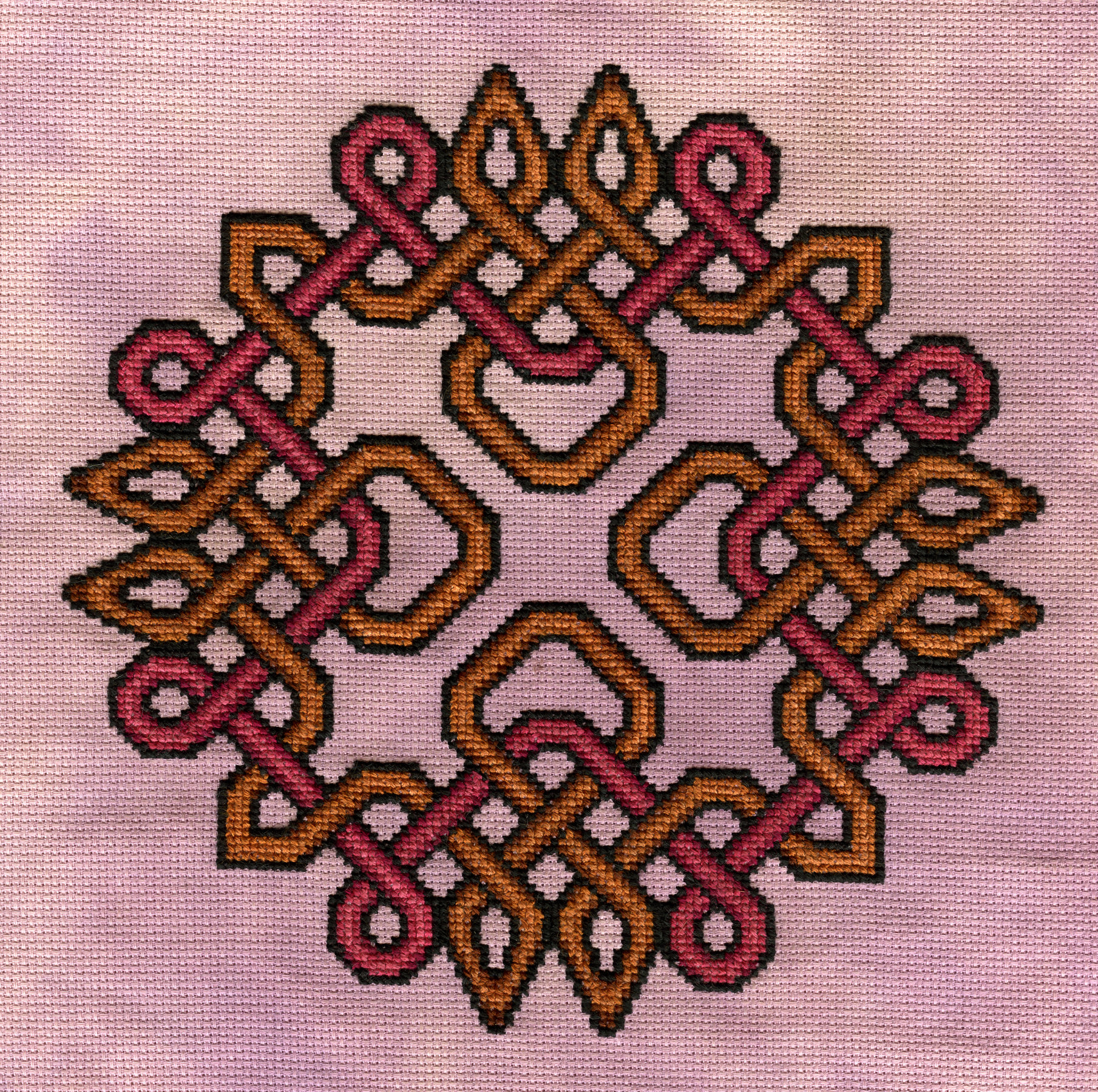 Asteroid Belt - Copper and Ruby on Hand-Dyed